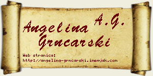 Angelina Grnčarski vizit kartica
